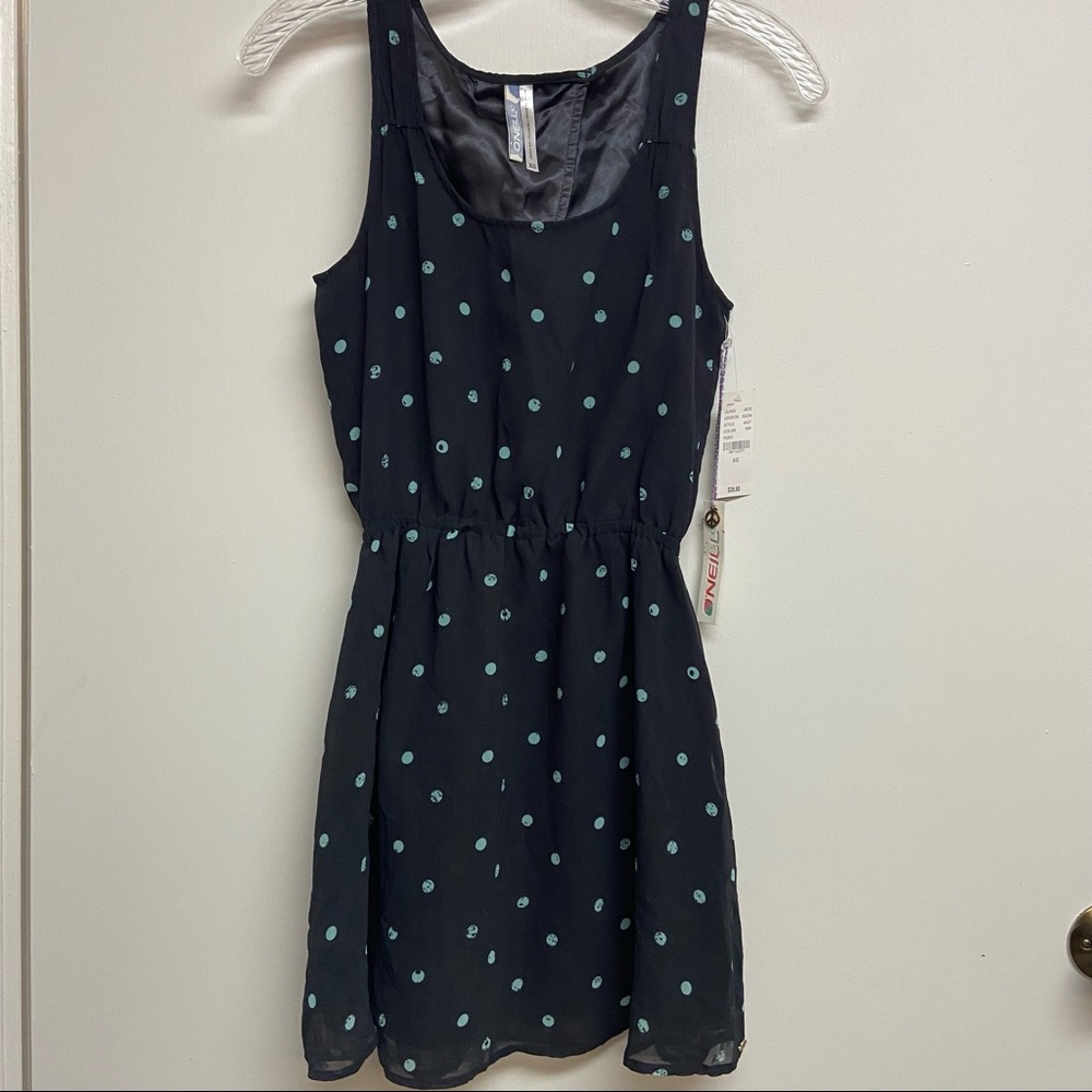 NWT O’neill‎ navy blue Open Back  tank dress womens xs.